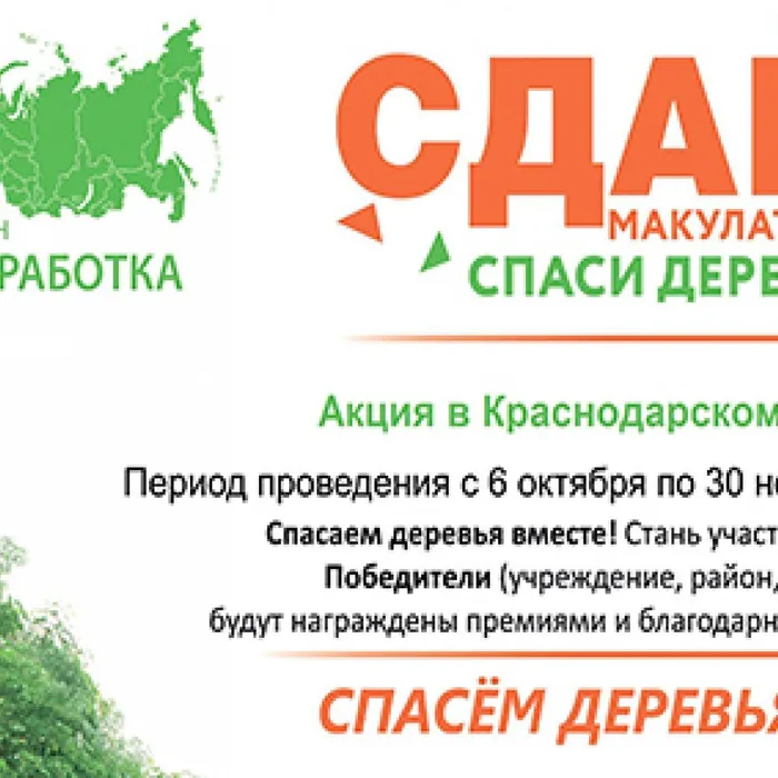 Сдай макулатуру - спаси дерево!